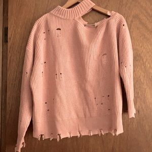 NWOT. Distressed sweater